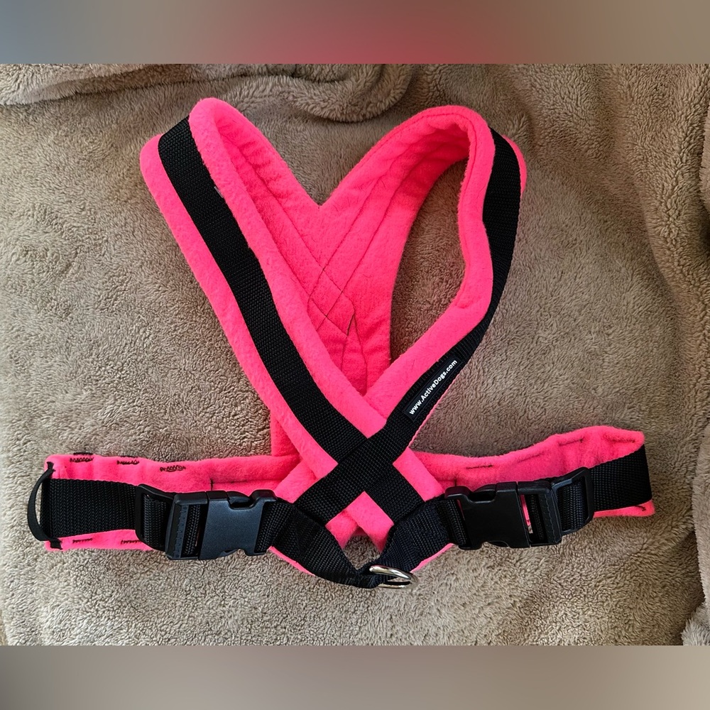 NEW Fleece Pink Padded Dog Harness
